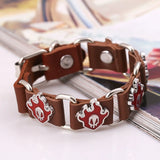 Naruto "Jutsu" Cowhide Bracelet